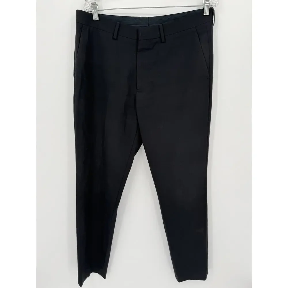 Bonobos Men's Italian Stretch Wool Athletic Dress Travel Work Pants Black 34x34